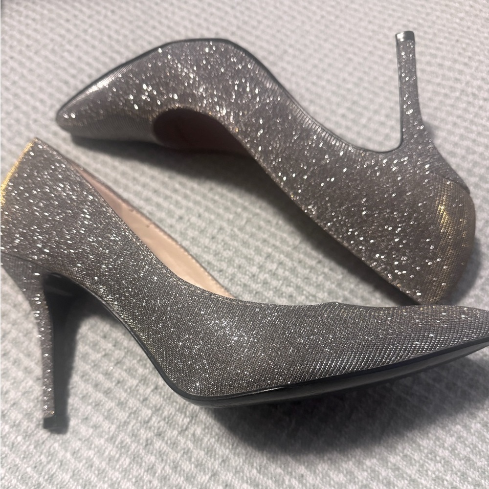Nine West Glitter Pumps Heels 9.5